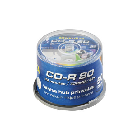 CD-R TRAXDATA, 700 MB, 52X, CAKE 50 kom PRINTABLE WHITE - Image 2
