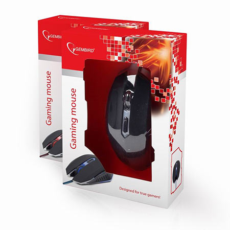 Miš GEMBIRD MUSG-001-G, USB, optical, gaming, full-speed, green, 400-1600 dpi - Image 3