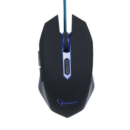 Miš GEMBIRD MUSG-001-B, USB, optical, gaming, full-speed, blue, 400-1600 dpi - Image 2
