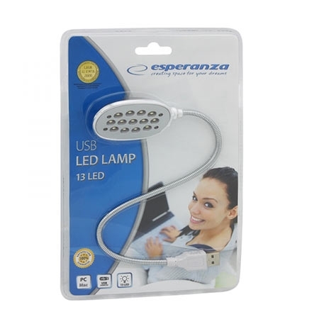 LED lampa za notebook ESPERANZA, 13-LED, USB, fleksibilna, EA120 - Image 2