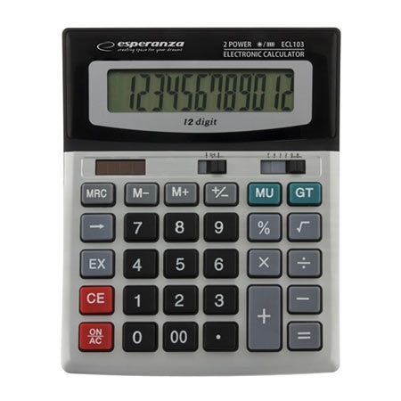 Kalkulator ESPERANZA EULER, 12-digit display, ECL103 - Image 2