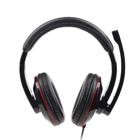 Slušalice sa mikrofonom GEMBIRD MHS-U-001, USB, glossy black color - Image 2