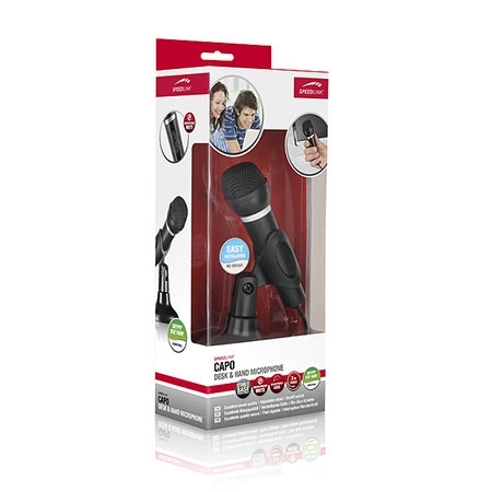 Mikrofon SPEEDLINK CAPO for Desk & Hand, black, SL-8703-BK - Image 5