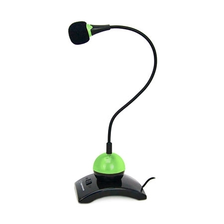 Mikrofon ESPERANZA DESKTOP CHAT, switch, green, 3,5mm, EH130G - Image 2