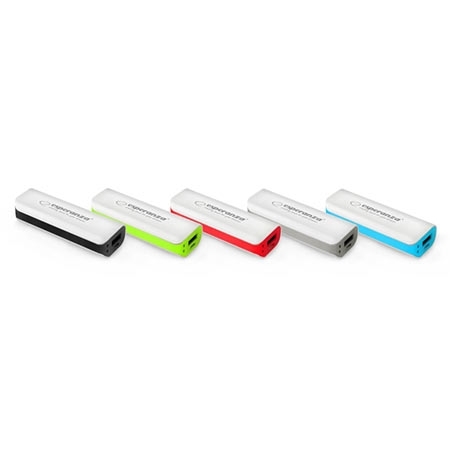 PowerBank ESPERANZA JOULE, 2200mAh, WHITE/RED, EMP103WR - Image 2