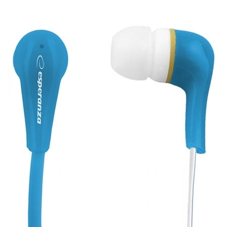Slušalice ESPERANZA LOLLIPOP In-Ear, Noise dampening + Amplified BASS, blue, EH146B - Image 2