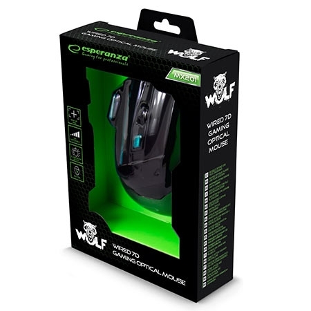 Miš ESPERANZA GAMING WOLF 7D MX201, blue, 2400dpi, double-click, ergonomic, EGM201B - Image 8