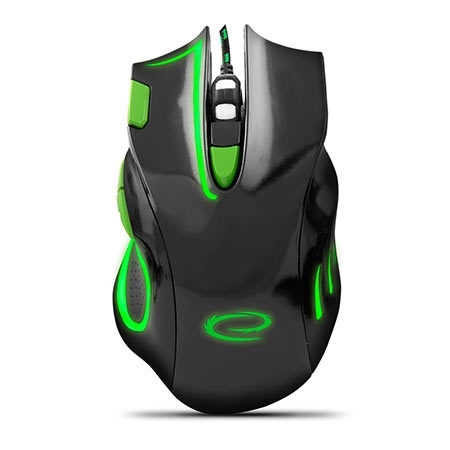 Miš ESPERANZA GAMING HAWK 7D MX401, BLACK-GREEN, 2400dpi, double-click, ergonomic, EGM401KG - Image 5