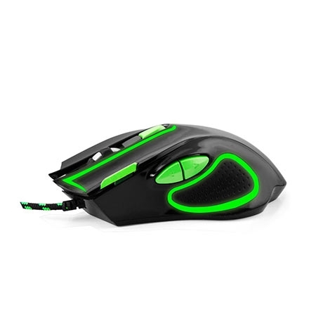 Miš ESPERANZA GAMING HAWK 7D MX401, BLACK-GREEN, 2400dpi, double-click, ergonomic, EGM401KG - Image 6