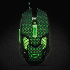 Miš ESPERANZA GAMING COBRA 6D MX207, 2400dpi, GREEN, ergonomic, EGM207G