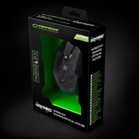 Miš ESPERANZA GAMING LIGHTNING 6D MX211, 2400dpi, ergonomic, EGM211R - Image 5
