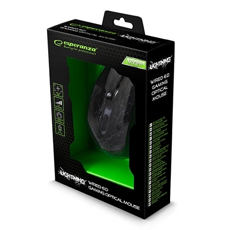 Miš ESPERANZA GAMING LIGHTNING 6D MX211, 2400dpi, ergonomic, EGM211R - Image 10
