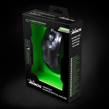 Miš ESPERANZA GAMING APACHE 6D MX403, BLUE, 2400dpi, ergonomic, EGM403B - Image 4