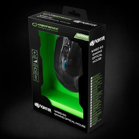 Miš ESPERANZA GAMING FIGHTER 6D MX205, BLUE, 2400dpi, ergonomic, EGM205B - Image 4