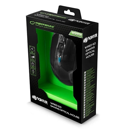 Miš ESPERANZA GAMING FIGHTER 6D MX205, BLUE, 2400dpi, ergonomic, EGM205B - Image 8