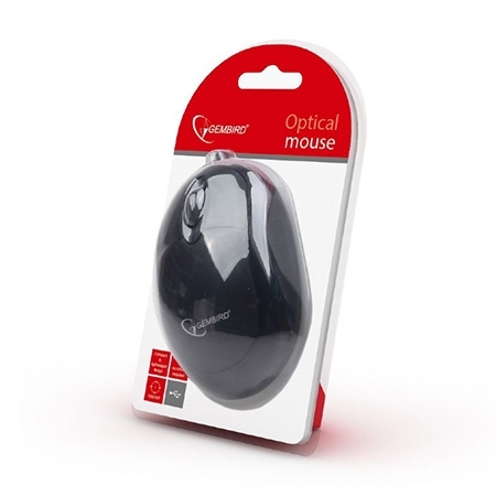 Miš GEMBIRD MUS-U-01, USB, optical, black, 1000 dpi - Image 3