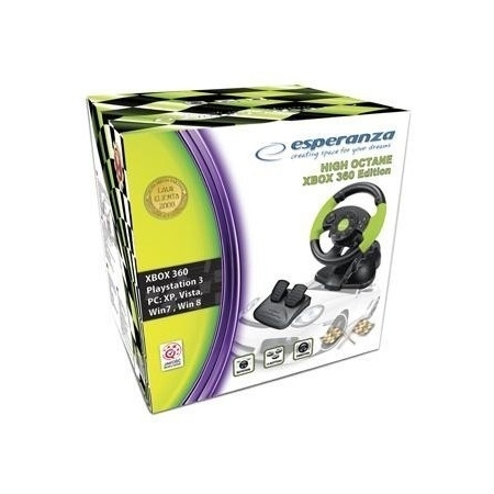 Volan ESPERANZA HIGH OCTANE, +pedale, za PC, XBOX 360, PS2, PS3, EG104 - Image 4