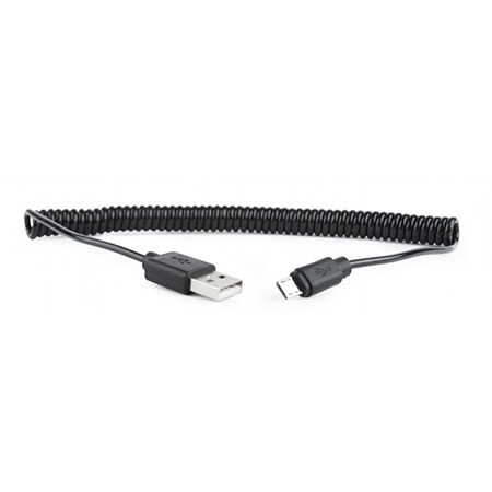 USB 2,0 kabal A-microB 1,8m spiralni, GEMBIRD CC-mUSB2C-AMBM-6 - Image 2
