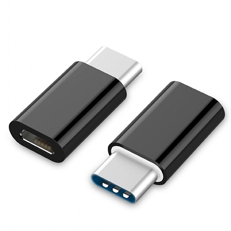 USB 2,0 adapter Type-C CM/MicroUSB-F, BLACK, GEMBIRD A-USB2-CMmF-01 - Image 2