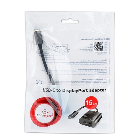 USB adapter Type-C to DisplayPort, BLACK, GEMBIRD A-CM-DPF-01 - Image 2