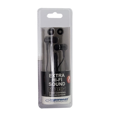 Slušalice sa mikrofonom ESPERANZA MOBILE In-Ear, 4 pin, black, EH162K - Image 2