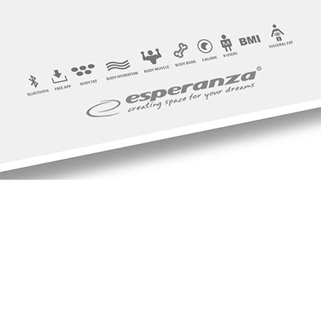 Kućna vaga ESPERANZA 8in1 bluetooth scale BESTFIT white, EBS016W - Image 2