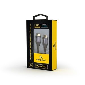 HDMI kabl GEMBIRD, High speed with Ethernet "Premium series", 1 m, CCBP-HDMI-1M