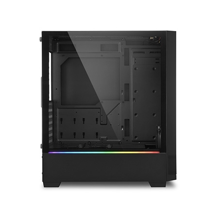 Kućište SHARKOON gaming, FLOW, RGB, ATX, 1x120mm fan, Tempered Glass - Image 3