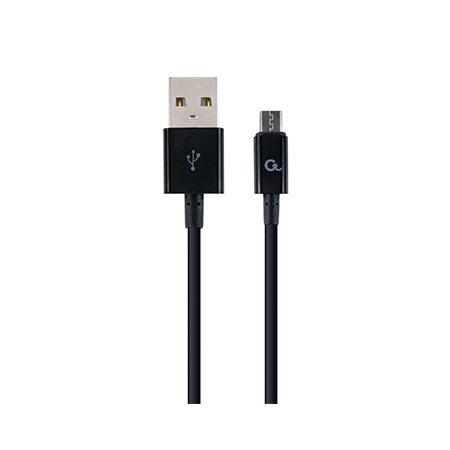 USB 2.0 kabl Micro-USB charging and data cable, 1 m, black, GEMBIRD CC-USB2P-AMmBM-1M