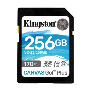 Kingston SD 256GB CanvasGoPlus SDXC;r/w:170/90MB/s SDG3/256GB