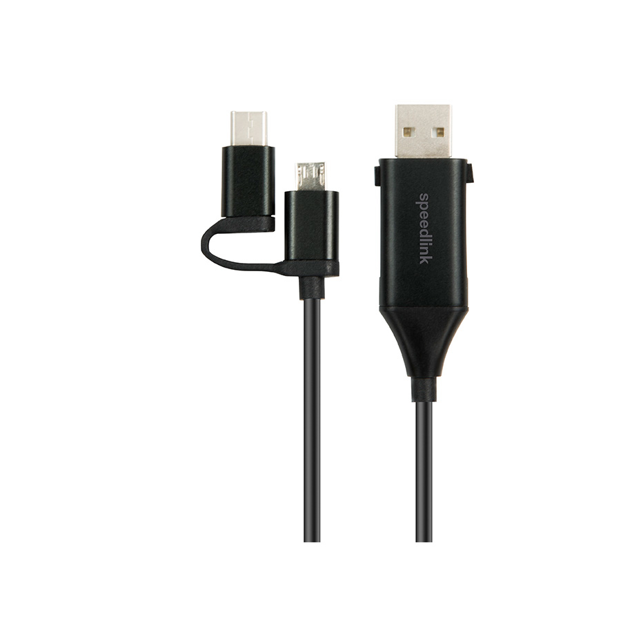 USB kabl 4u1 SPEEDLINK 4-in-1 USB-C Adapter Cable, OTG, 1m HQ, SL-180022-BK - Image 2