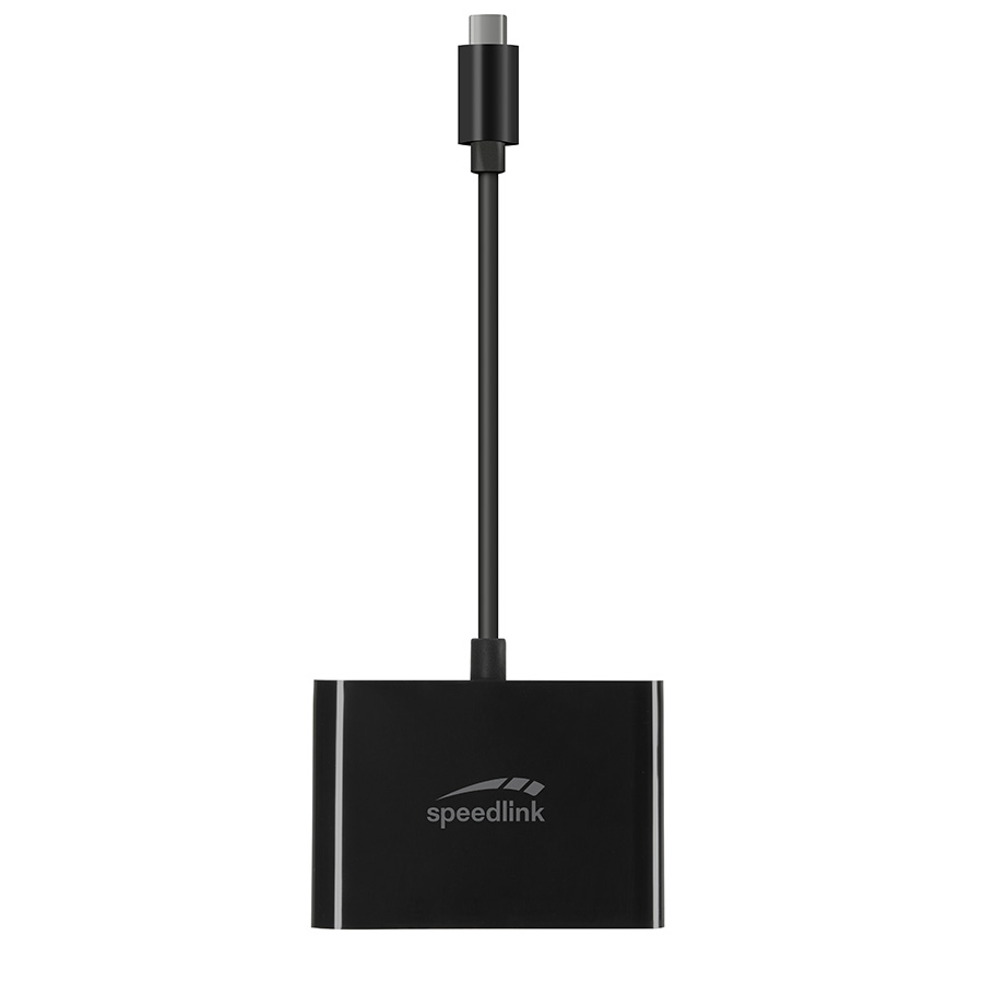USB adapter kabl Type-C 3u1, SPEEDLINK 3in1 USB-C to VGA, USB, USB-C Adapter, HQ, SL-180027-BK - Image 2