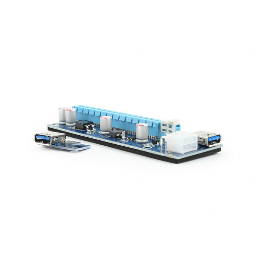 PCI Riser Mining Extender USB3.0 PCI-ex 6-pin power connector, SATA, GEMBIRD, RC-PCIEX-03 - Image 2