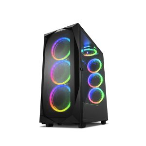 Kućište SHARKOON gaming, REV300, RGB, E-ATX, ventilator 3x120mm, 4x120 mm