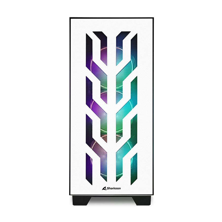 Kućište SHARKOON gaming, ELITE SHARK CA300T 4x120 mm Addressable RGB Fans, white, E-ATX - Image 2