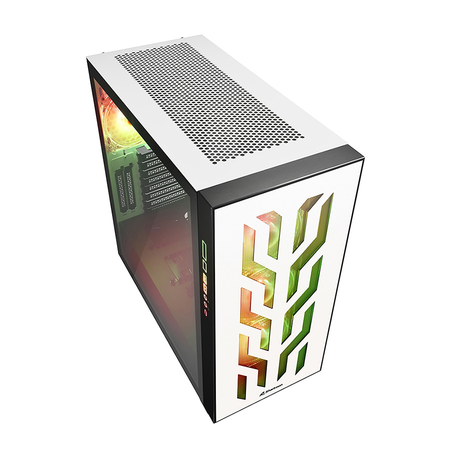 Kućište SHARKOON gaming, ELITE SHARK CA300T 4x120 mm Addressable RGB Fans, white, E-ATX - Image 3