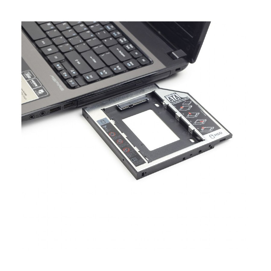 SSD HDD Caddy mobile za notebook univerzalni 9,5mm, 2,5" SSD/HDD, GEMBIRD, MF-95-01 - Image 4