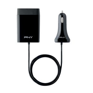 Punjać za mobitel 4-port za auto PNY P-DC-4UF-K01-04-RB