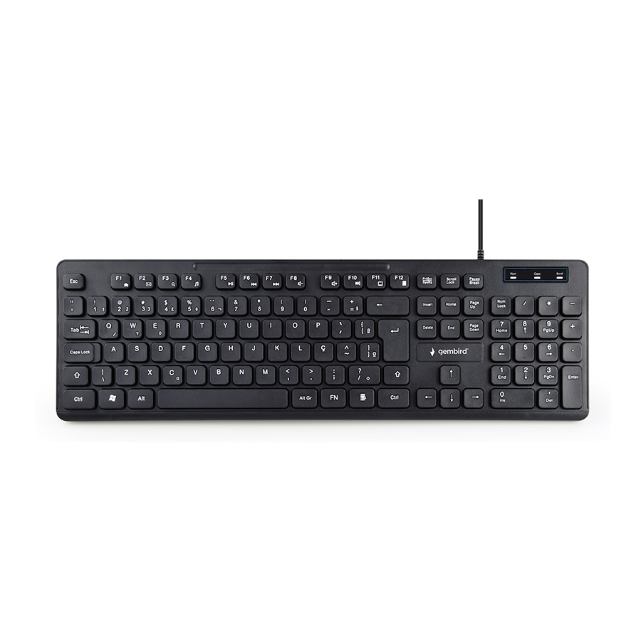 Tastaturas GEMBIRD Multimedia chocolate, KB-MCH-04 USB, USA layout - Image 2