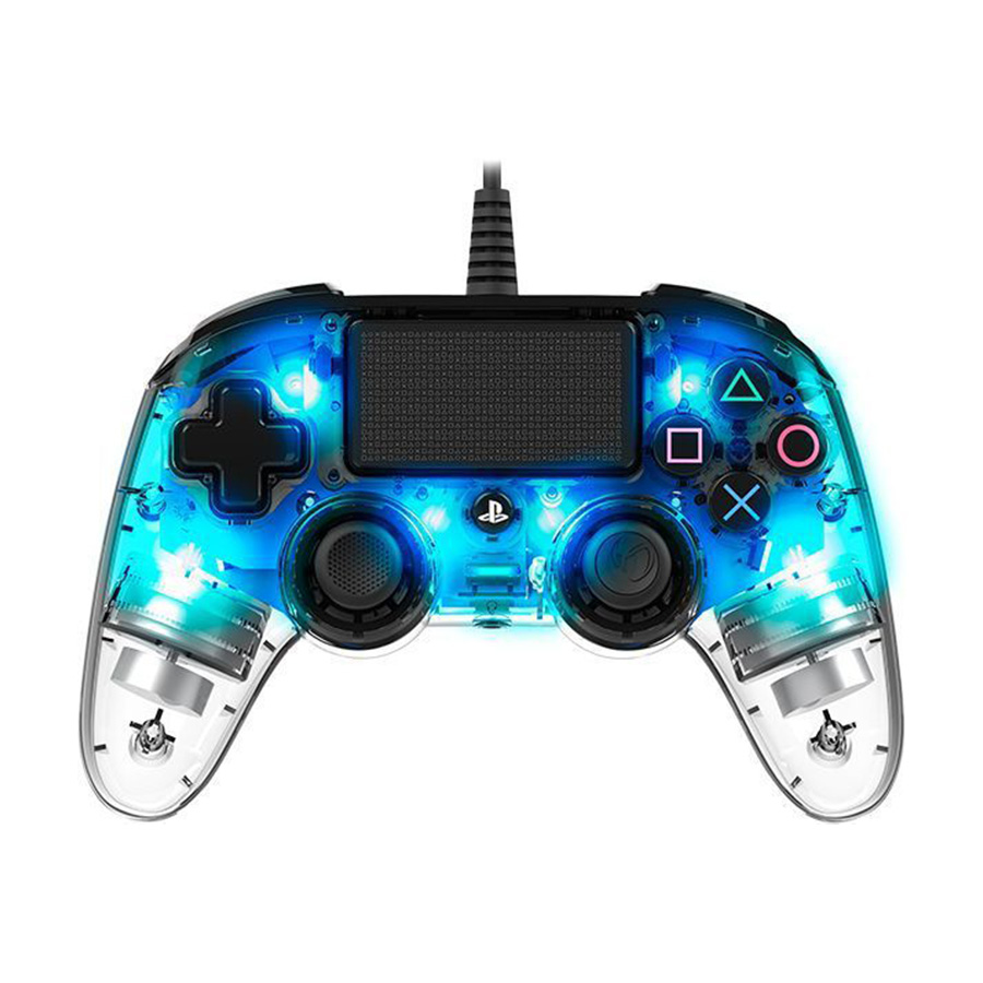 Bigben PS4 Nacon Compact Light Wired Controller prozirno-plavi - Image 3