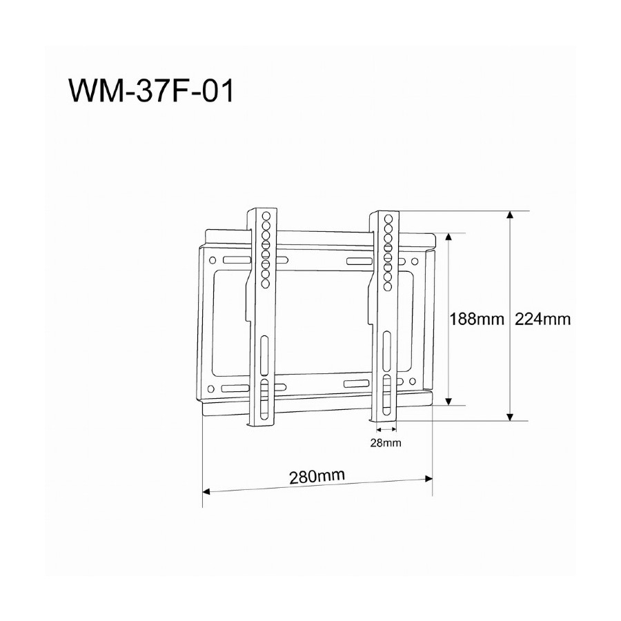 Zidni nosač GEMBIRD WM-37F-01, 17”-43” - Image 5