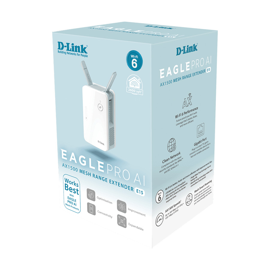 ROUTER D-LINK Eagle Pro E15/E WiFi range extender,Dual-Band AX1500 Wi-Fi 6 - Image 3