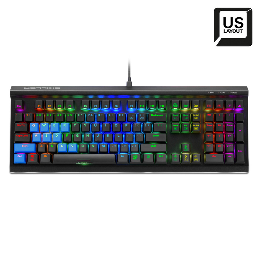 Tastatura SHARKOON gaming mechanical, SKILLER SGK60, Kailh BOX Red Switch Technology - Image 3