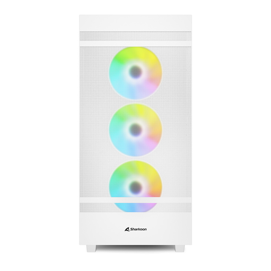 Kućište SHARKOON gaming, Rebel C50 RGB White, ATX, ventilator 4x120mm Addressable RGB - Image 2