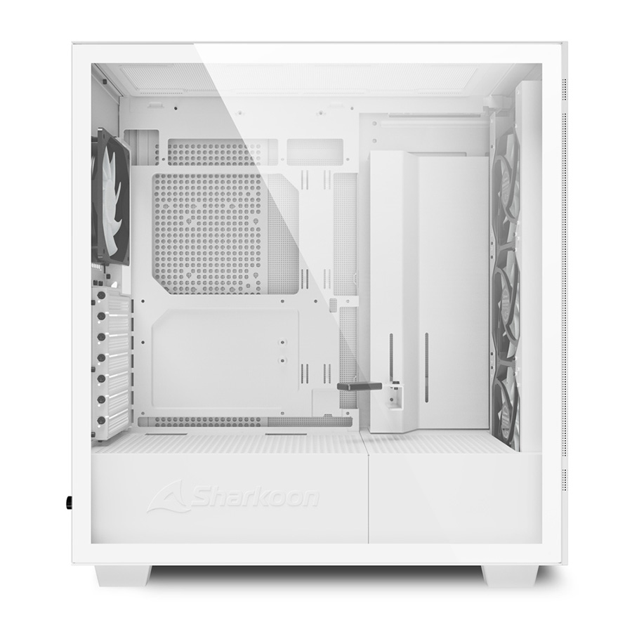Kućište SHARKOON gaming, Rebel C50 RGB White, ATX, ventilator 4x120mm Addressable RGB - Image 4