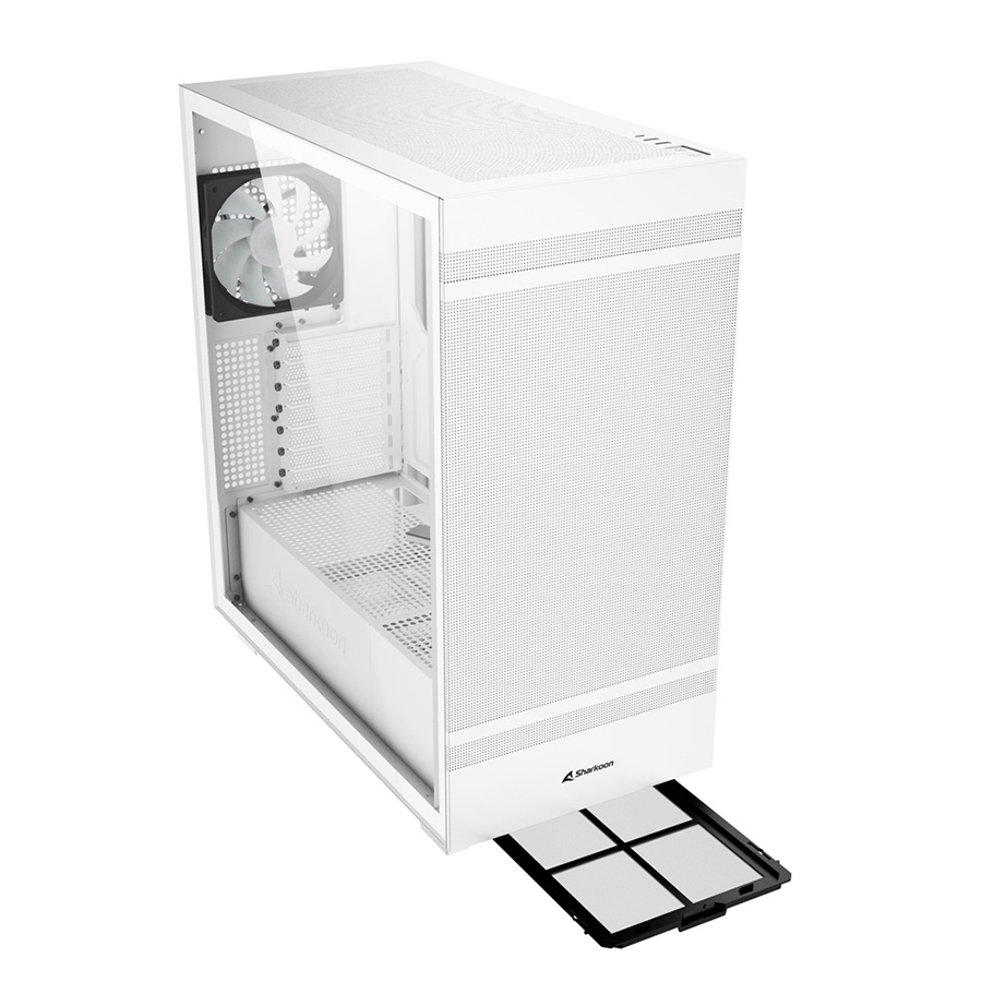 Kućište SHARKOON gaming, Rebel C50 RGB White, ATX, ventilator 4x120mm Addressable RGB - Image 8