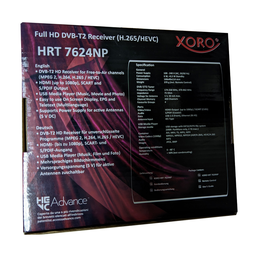 DVB/T2 H.265, HEVC Receiver U005 - Image 2