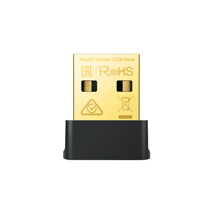 TP-Link TP-Link Archer T2UB Nano AC600 Nano Dual Band Wi-Fi Bluetooth 4.2 USB, 433 Mbps na 5 GHz + 200 Mbps na 2,4 GHz, USB 2.0, ARCHER-T2UB-NANO