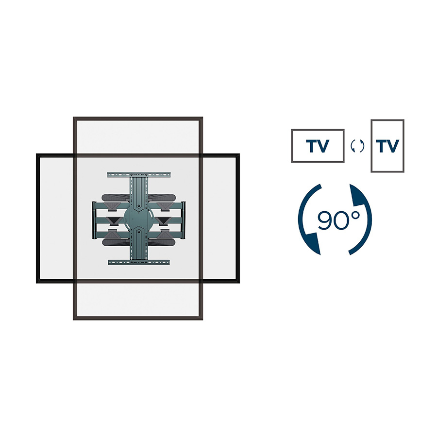 Zidni nosač GEMBIRD WM-80STR-01, Rotating full motion, 40" - 80" - Image 3