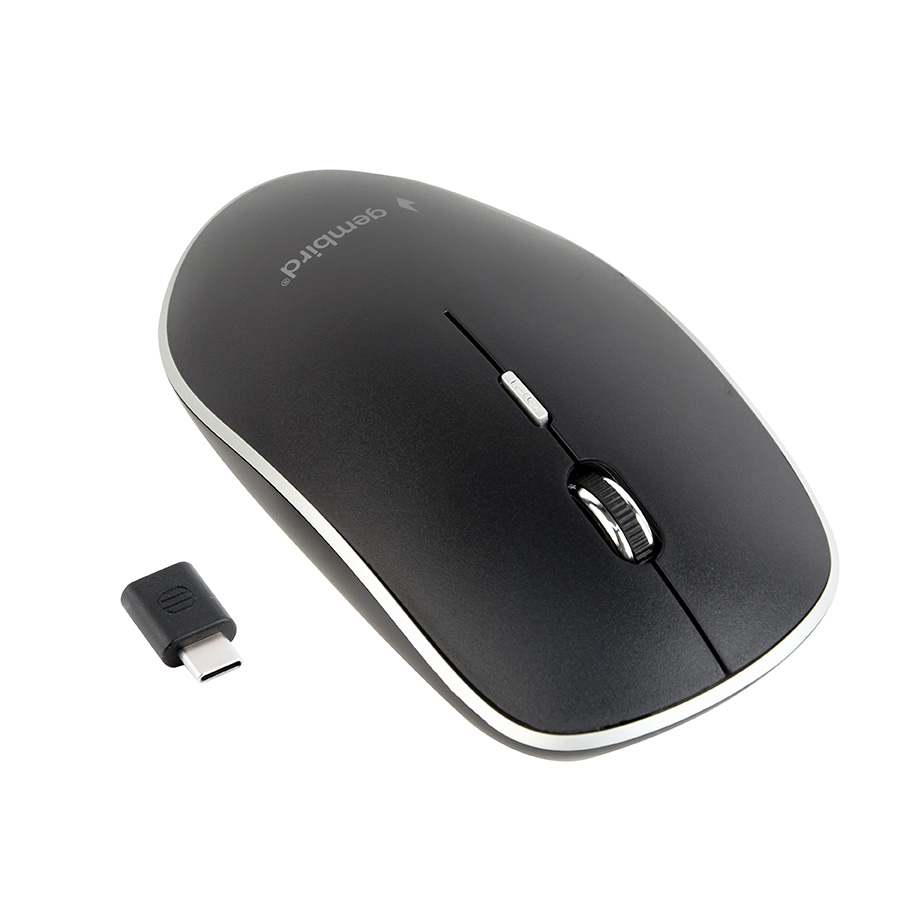 Miš GEMBIRD MUSW-4BSC-01, Silent wireless, Type-C receiver, black - Image 2